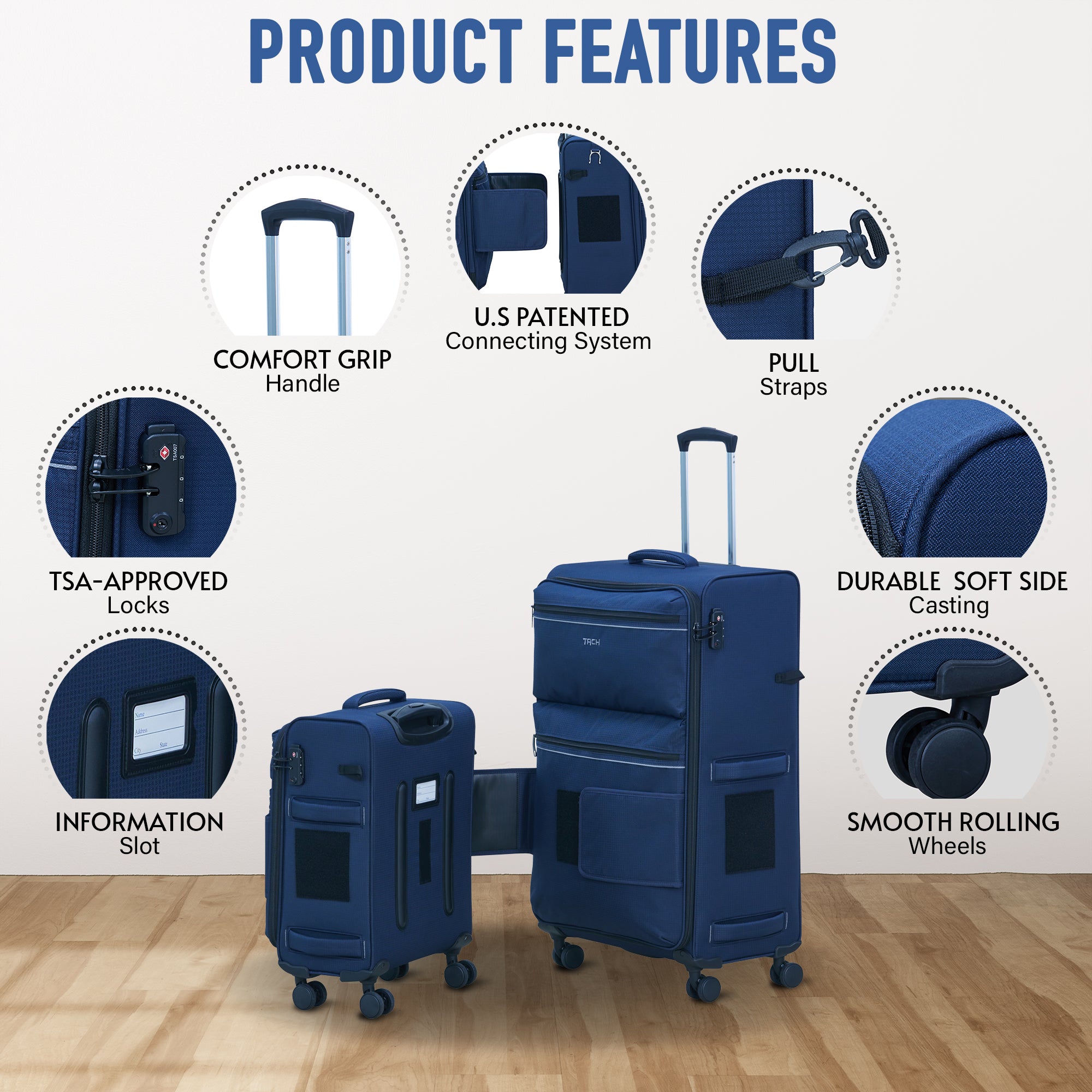 TACH Lite 3 Piece Set | TACH Luggage – Tach Luggage