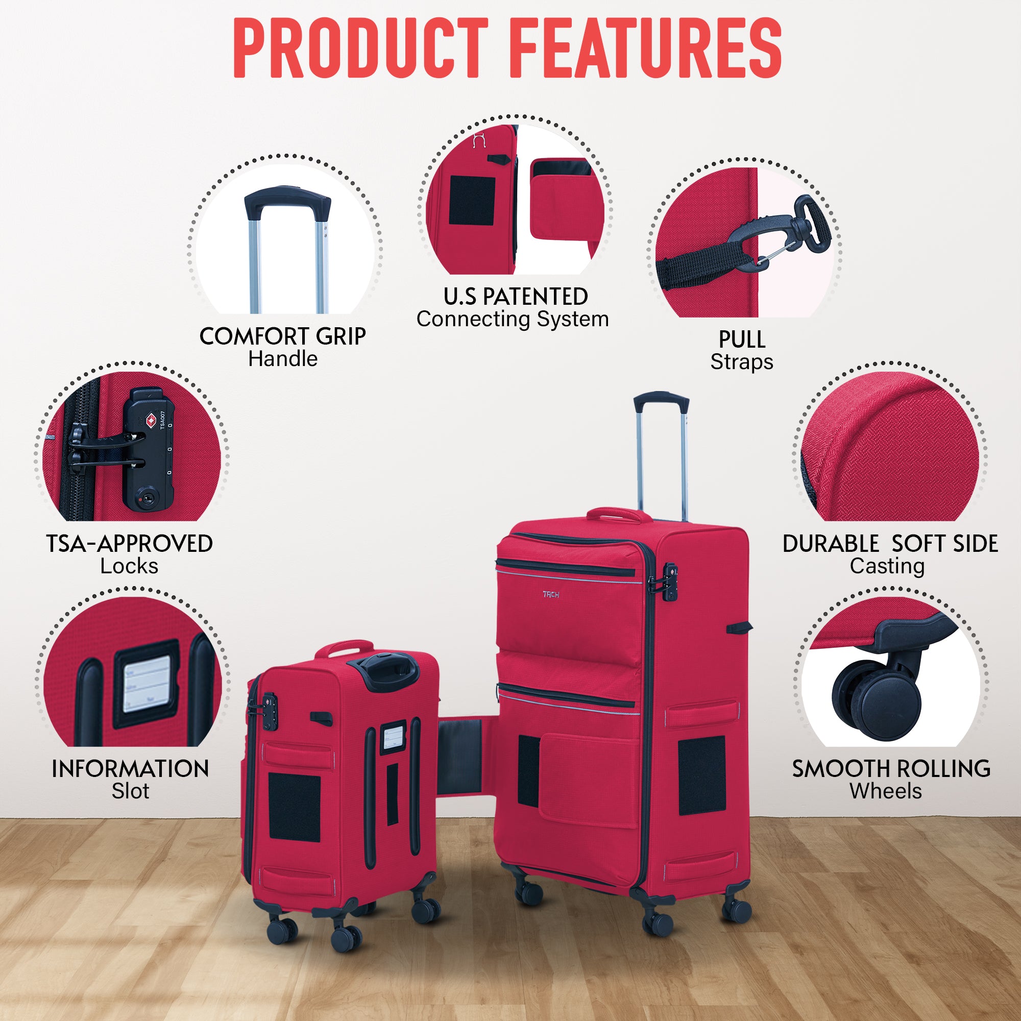 TACH Lite 3 Piece Set | TACH Luggage – Tach Luggage