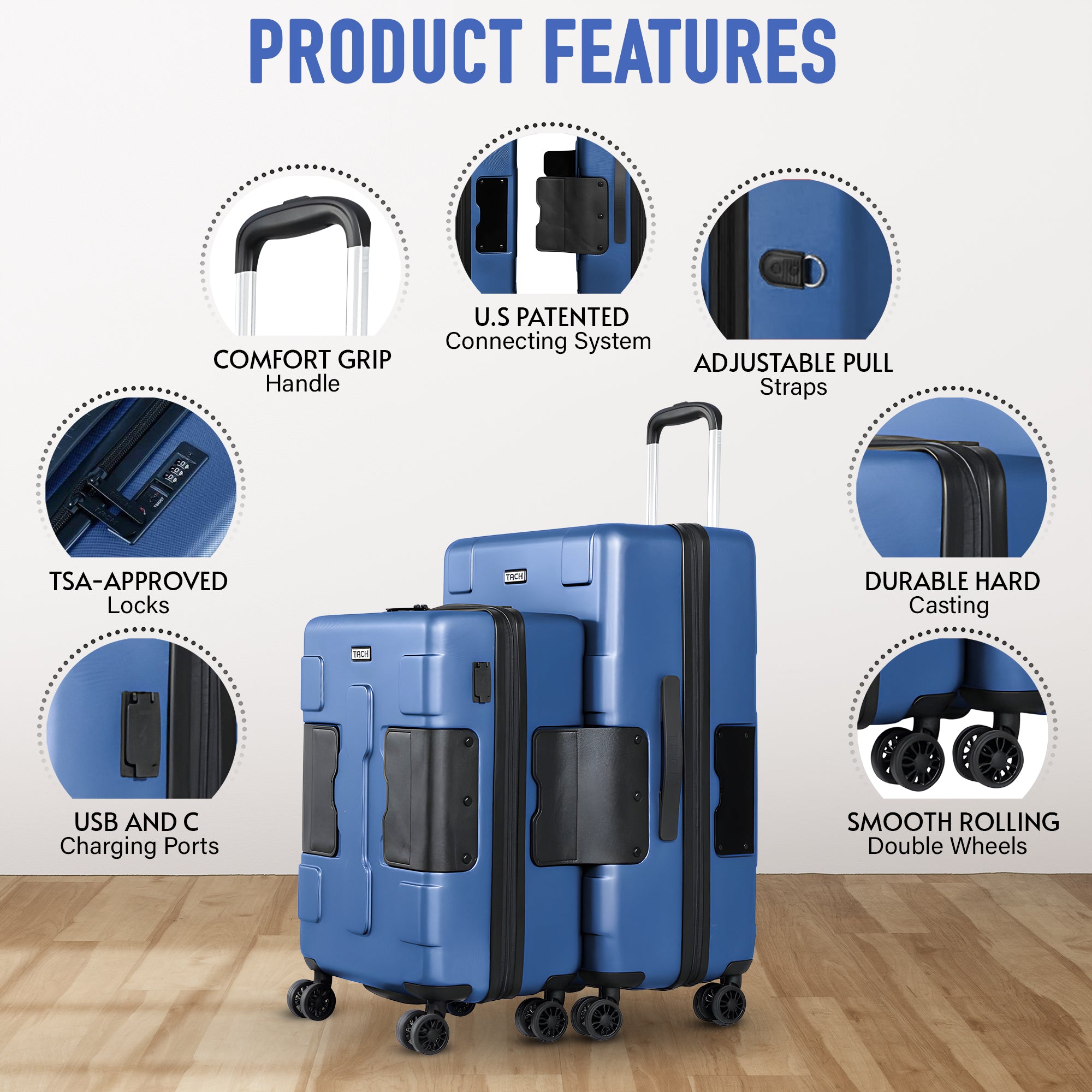 TACH V3 2pc set Medium and Carry-on | TACH Luggage – Tach Luggage