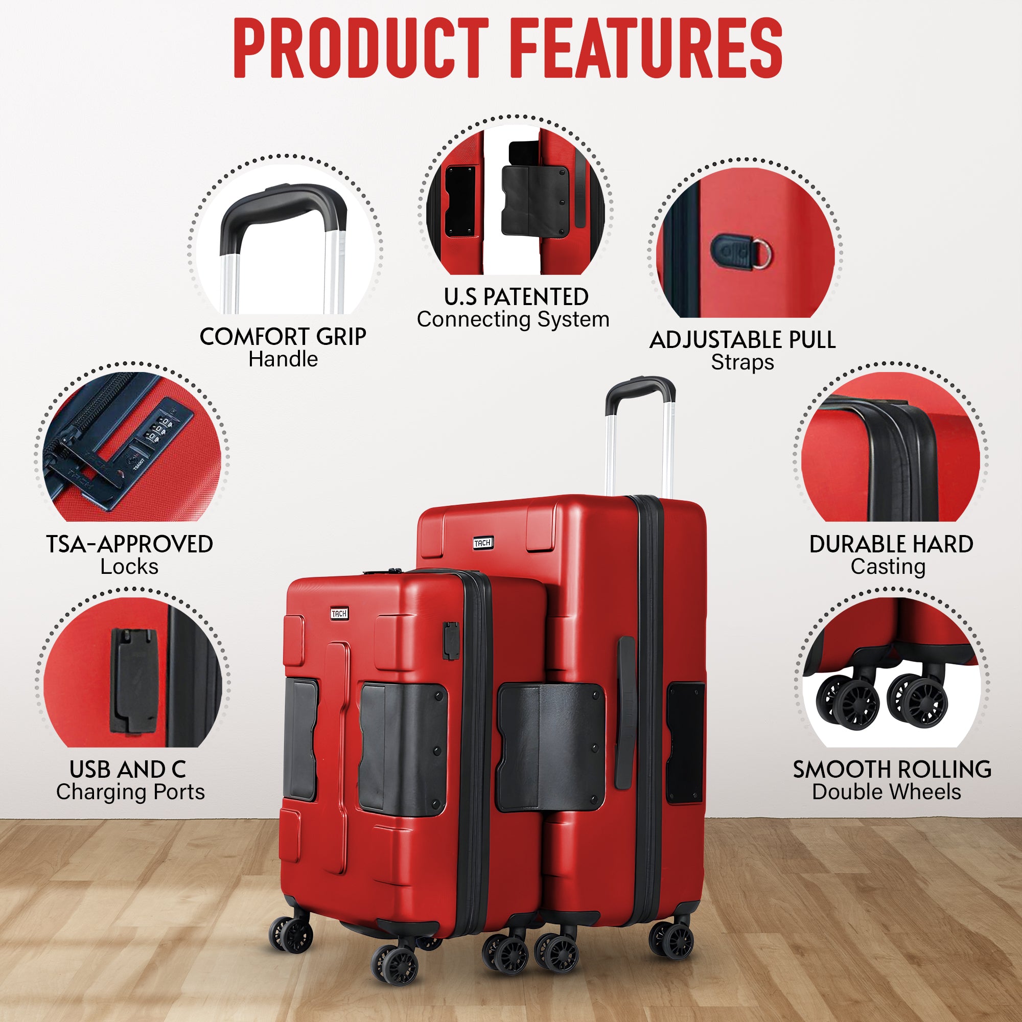 TACH V3 2pc set Medium and Carry-on | TACH Luggage – Tach Luggage