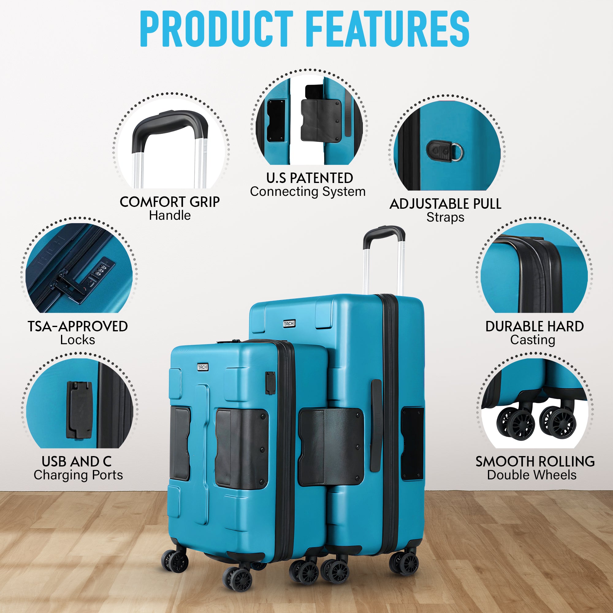 TACH V3 2pc set Medium and Carry-on | TACH Luggage – Tach Luggage