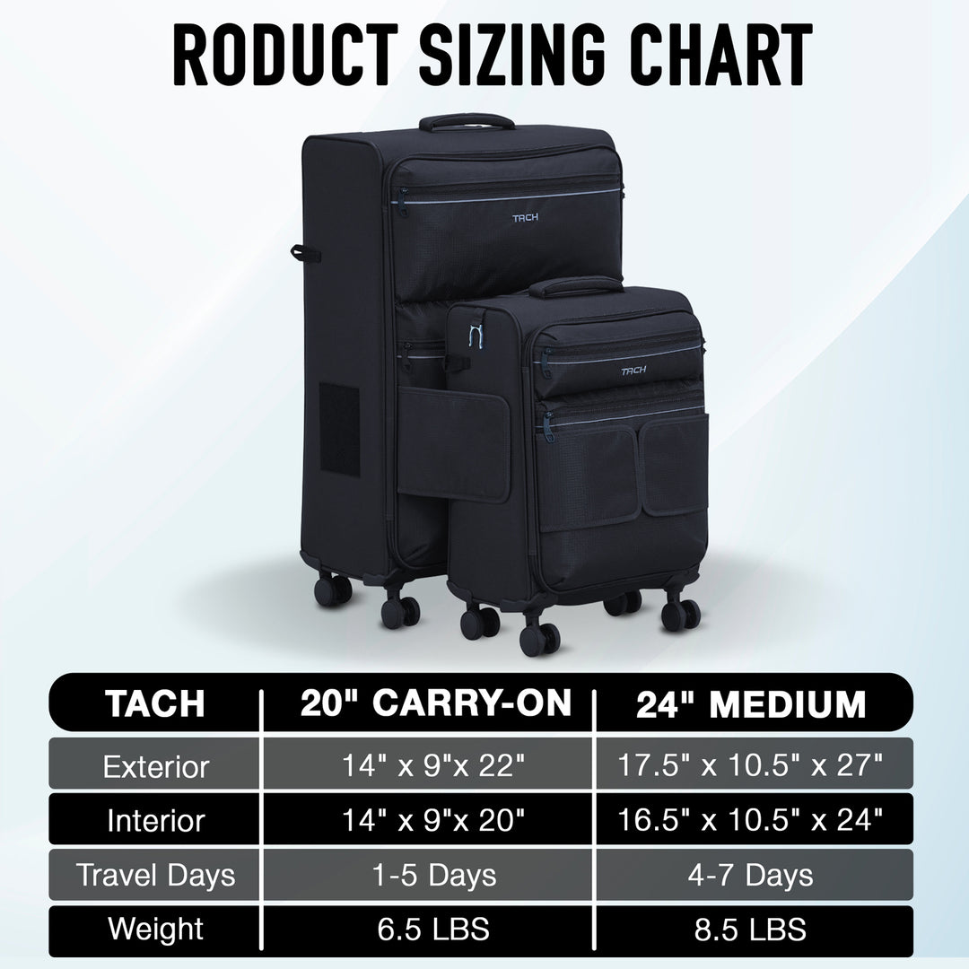 New TACH Samba 2pc Set Large and Carryon