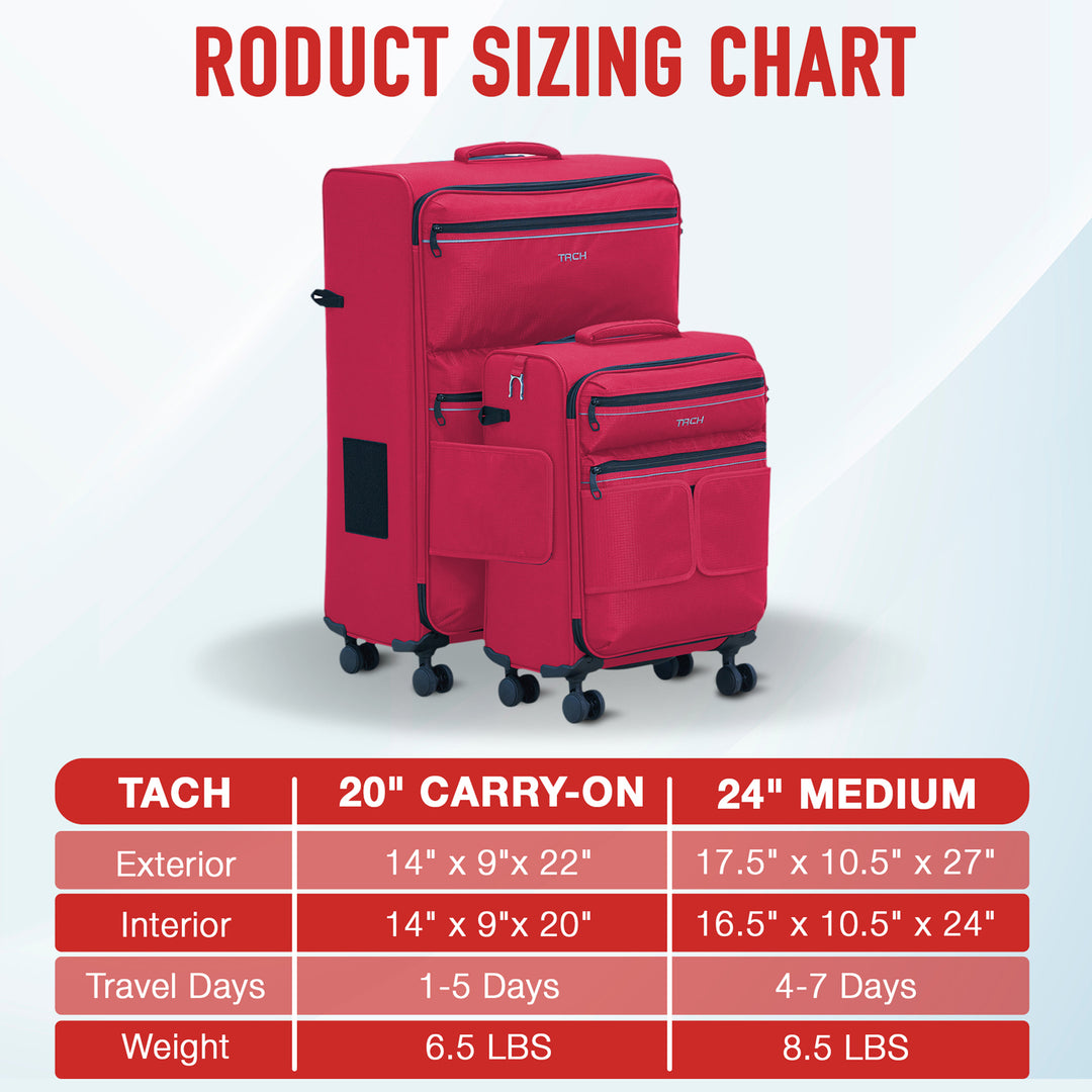 New TACH Samba 2pc Set Large and Carryon
