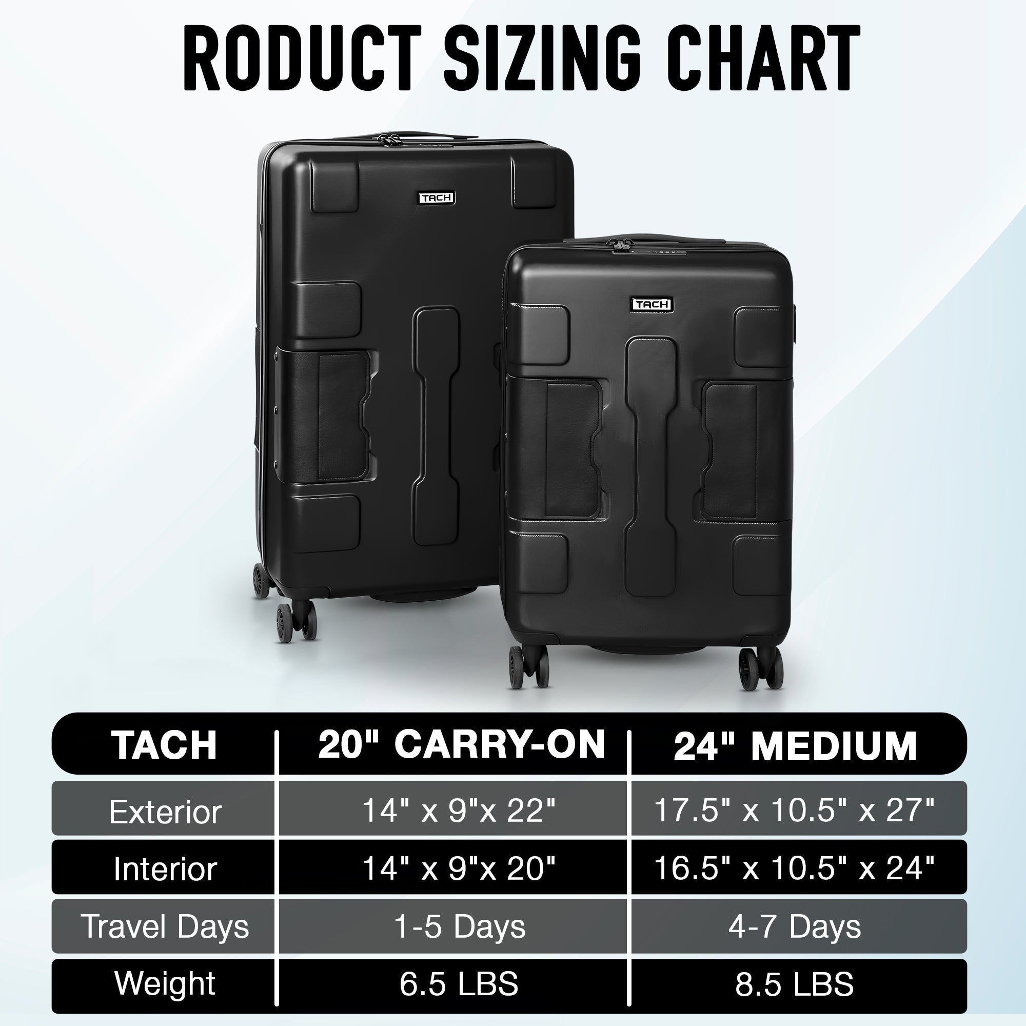 TACH V3 2pc set Medium and Carry-on | TACH Luggage – Tach Luggage