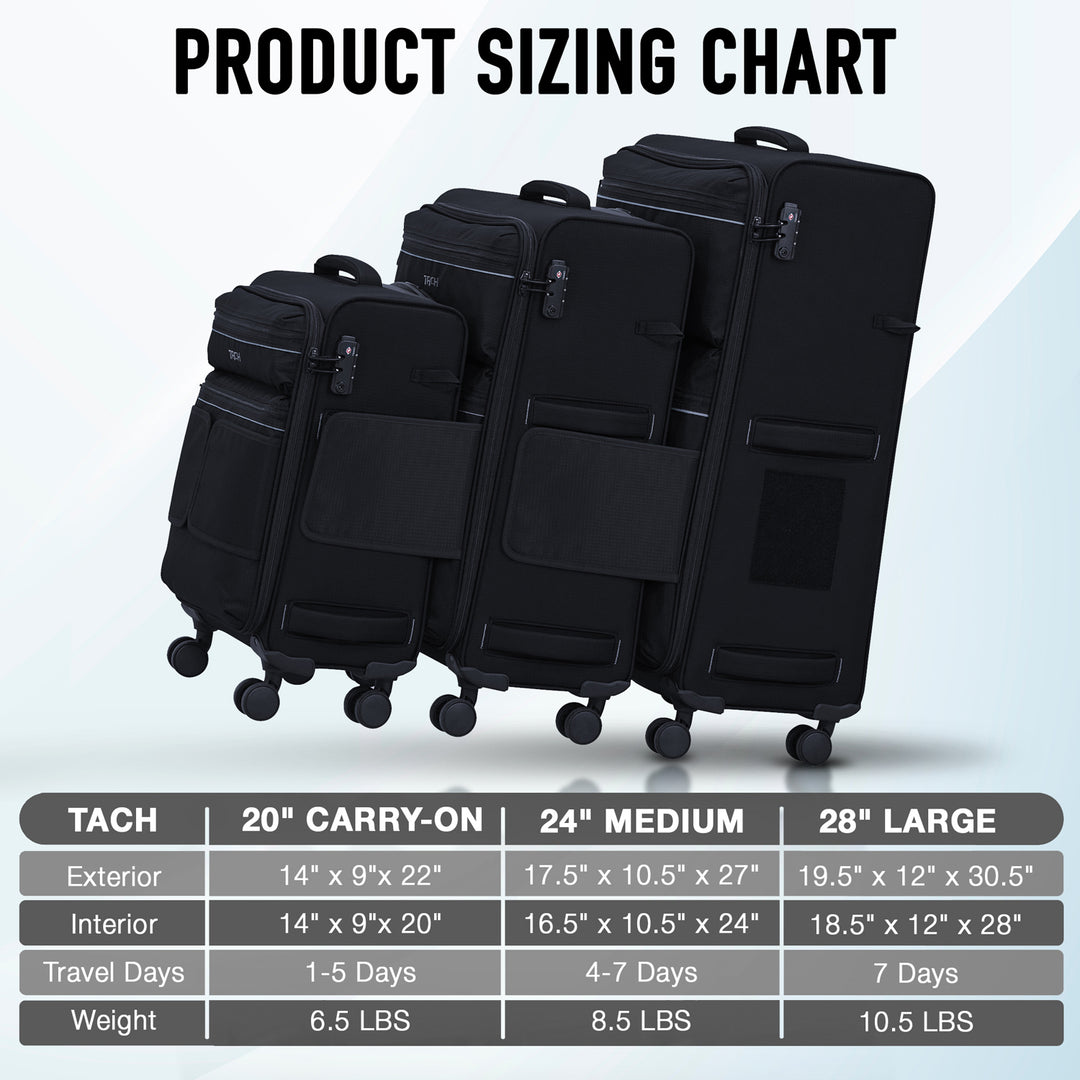 New TACH Samba 2pc Set Large and Carryon