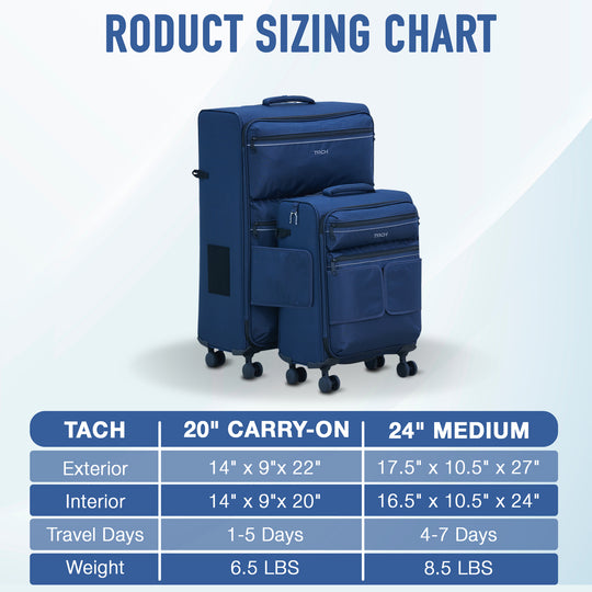 New TACH Samba 2pc Set Large and Carryon